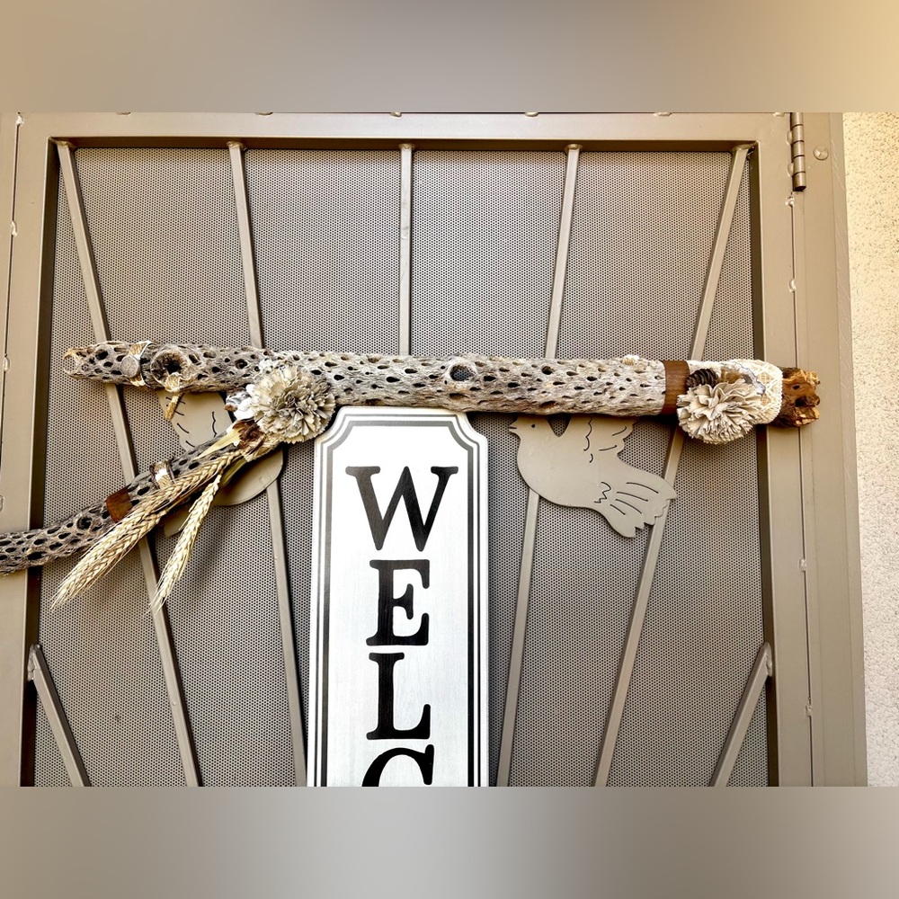 Cholla cactus door boho decoration art handmade with love